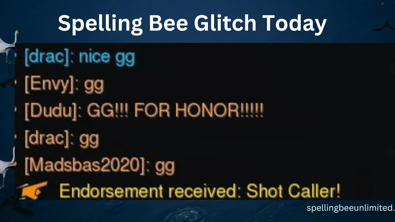 Spelling Bee Glitch Today